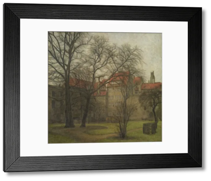 Framed Print : The Garden of the Prince's Palace, Copenhagen, 1905. Creator: Svend Hammershoi Framed Print : The Garden of the Prince's Palace, Copenhagen, 1905. Creator: Svend Hammershoi