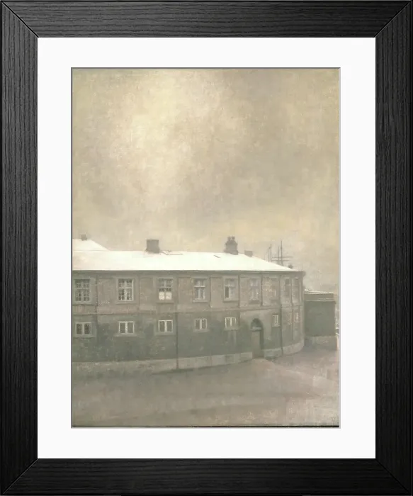 Framed Print : A Wing of Christiansborg Palace;From the Old Christiansborg Palace, Copenhagen, 1907. Creator: Vilhelm Hammershøi Framed Print : A Wing of Christiansborg Palace;From the Old Christiansborg Palace, Copenhagen, 1907. Creator: Vilhelm Hammershøi