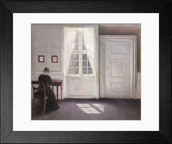 Framed Print : Interior in Strandgade, Sunlight on the Floor, 1901. Creator: Vilhelm Hammershøi Framed Print : Interior in Strandgade, Sunlight on the Floor, 1901. Creator: Vilhelm Hammershøi