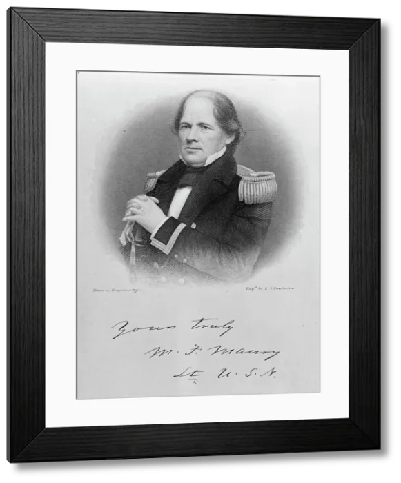 Framed Print : Matthew Fontaine Maury, U.S. Navy, c1850s, (1917). Creator: Unknown Framed Print : Matthew Fontaine Maury, U.S. Navy, c1850s, (1917). Creator: Unknown
