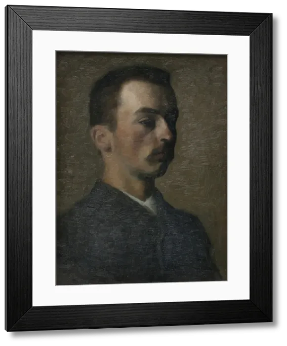 Framed Print : Self-Portrait, 1890. Creator: Vilhelm Hammershøi Framed Print : Self-Portrait, 1890. Creator: Vilhelm Hammershøi