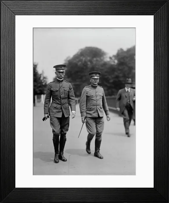 Framed Print : Maj. James J. Mayes, U.S.A. right, with Brig. Gen. Crozier, 1917. Creator: Harris & Ewing. Maj. James J. Mayes, U.S.A. right, with Brig. Gen. Crozier, 1917. Creator: Harris & Ewing Framed Print : Maj. James J. Mayes, U.S.A. right, with Brig. Gen. Crozier, 1917. Creator: Harris & Ewing. Maj. James J. Mayes, U.S.A. right, with Brig. Gen. Crozier, 1917. Creator: Harris & Ewing