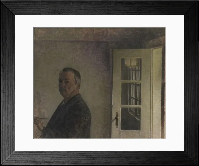 Framed Print : Self-Portrait. The Cottage Spurveskjul at Sorgenfri, North of Copenhagen, 1911. Creator: Vilhelm Hammershøi Framed Print : Self-Portrait. The Cottage Spurveskjul at Sorgenfri, North of Copenhagen, 1911. Creator: Vilhelm Hammershøi