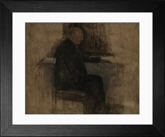 Framed Print : The Architect Thorvald Bindesboll, 1904. Creator: Vilhelm Hammershøi Framed Print : The Architect Thorvald Bindesboll, 1904. Creator: Vilhelm Hammershøi