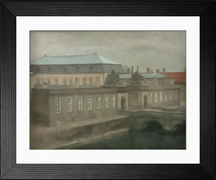 Framed Print : View of Christiansborg Palace, Late Autumn, Western Portal, 1890-1892. Creator: Vilhelm Hammershøi Framed Print : View of Christiansborg Palace, Late Autumn, Western Portal, 1890-1892. Creator: Vilhelm Hammershøi