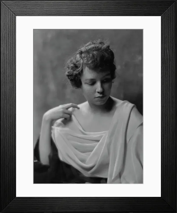 Framed Print : Hartshorne, Miss, portrait photograph, 1917 May 15. Creator: Arnold Genthe Framed Print : Hartshorne, Miss, portrait photograph, 1917 May 15. Creator: Arnold Genthe