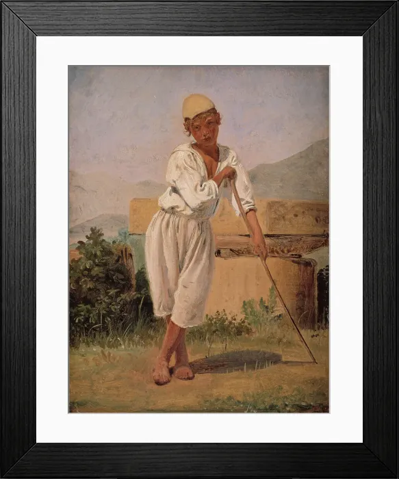 Framed Print : A Sheperd Boy. Pompeii, 1838. Creator: Constantin Hansen Framed Print : A Sheperd Boy. Pompeii, 1838. Creator: Constantin Hansen