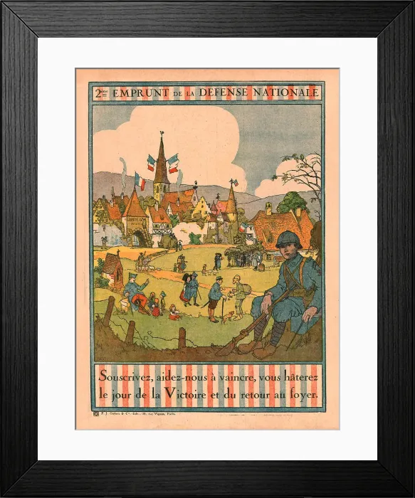 Framed Print : Les affiches illustrees du deuxieme emprunt; 2eme Emprunt de la Defense Nationale, 1916. Creator: Unknown Framed Print : Les affiches illustrees du deuxieme emprunt; 2eme Emprunt de la Defense Nationale, 1916. Creator: Unknown