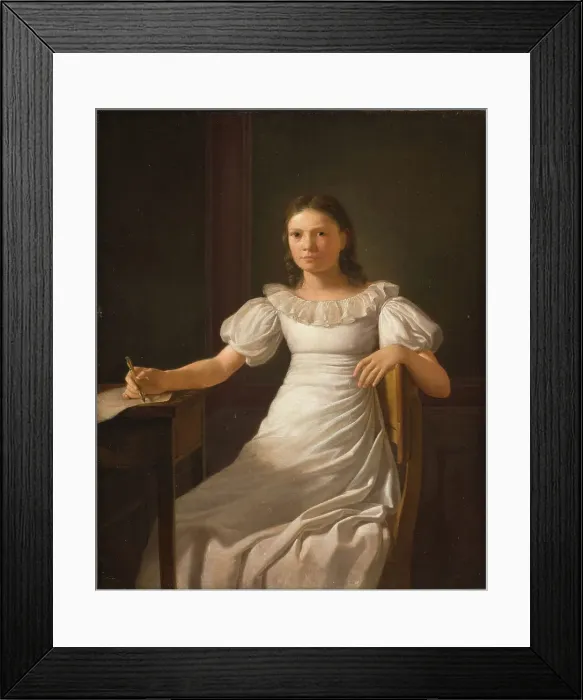 Framed Print : Kunstnerens sister Alvilde, 1825. Creator: Constantin Hansen Framed Print : Kunstnerens sister Alvilde, 1825. Creator: Constantin Hansen