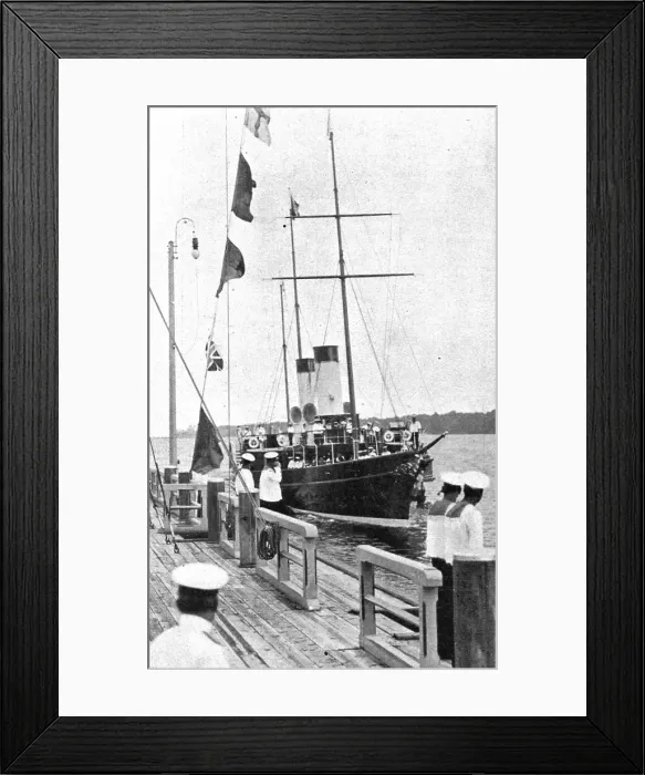 Framed Print : Le President de la Republique en Russie; Le yacht Alexandria, 1914. Creator: Unknown
