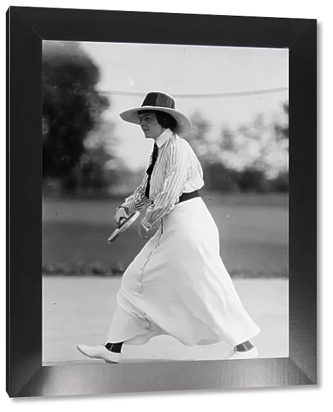 Miss Frances Lippett Playing in Tennis Tournament, 1913. Creator: Harris & Ewing. Miss Frances Lippett Playing in Tennis Tournament, 1913. Creator: Harris & Ewing