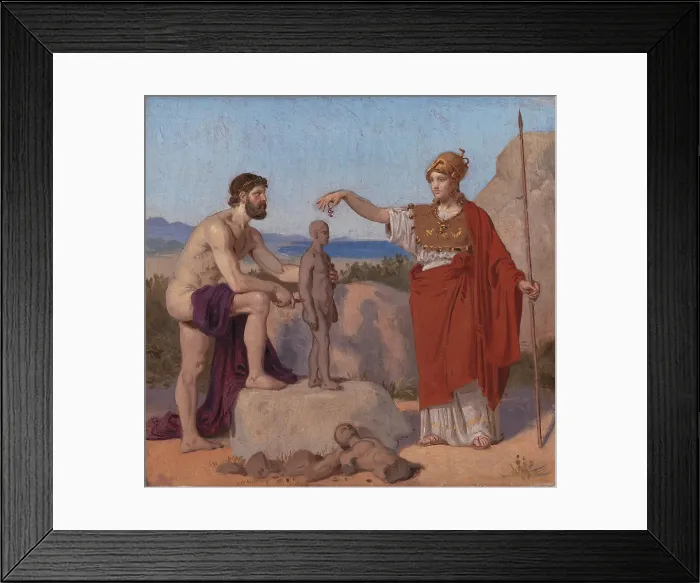 Framed Print : Prometheus Moulding Man from Clay, 1845. Creator: Constantin Hansen Framed Print : Prometheus Moulding Man from Clay, 1845. Creator: Constantin Hansen