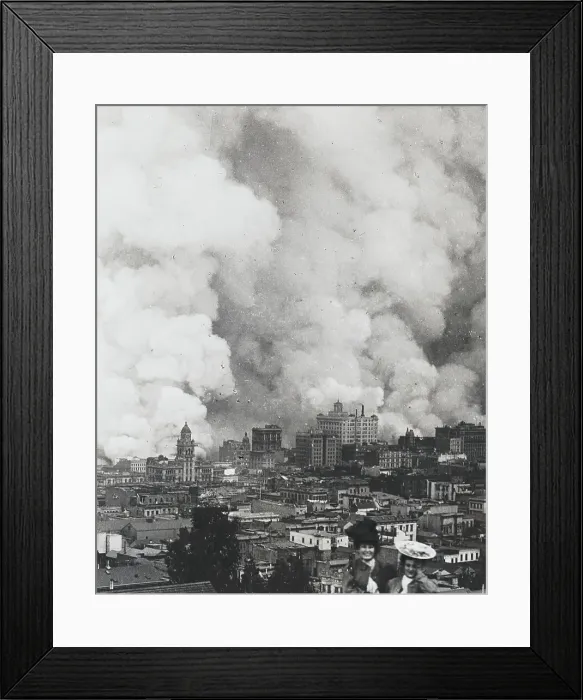 Framed Print : San Francisco earthquake and fire of 1906, 1906 Apr. Creator: Arnold Genthe Framed Print : San Francisco earthquake and fire of 1906, 1906 Apr. Creator: Arnold Genthe