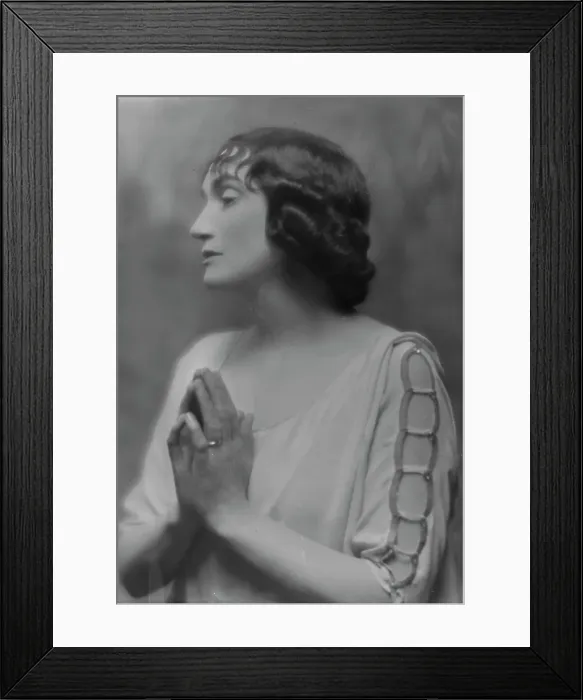 Framed Print : Barker, Granville, Mrs. (Lillah MacCarthy), portrait photograph, 1915 Feb. 26. Creator: Arnold Genthe Framed Print : Barker, Granville, Mrs. (Lillah MacCarthy), portrait photograph, 1915 Feb. 26. Creator: Arnold Genthe