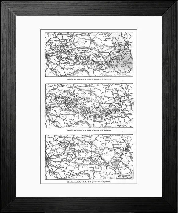 Framed Print : Les Jours decisifs de la Marne; 8, 9, 10 septembre, 1914. Creator: Unknown Framed Print : Les Jours decisifs de la Marne; 8, 9, 10 septembre, 1914. Creator: Unknown