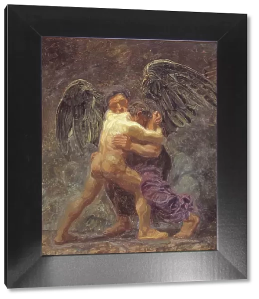 Jacob Wrestling with the Angel, 1907. Creator: Oluf Hartmann