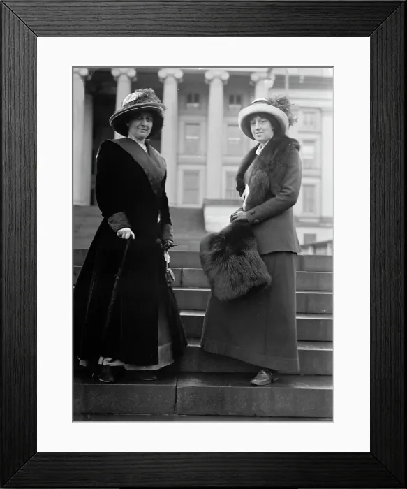 Framed Print : Miss Hazel MacKaye, playwright, right, with Miss Glenna Tinnen, 1913. Creator: Harris & Ewing. Miss Hazel MacKaye, playwright, right, with Miss Glenna Tinnen, 1913. Creator: Harris & Ewing Framed Print : Miss Hazel MacKaye, playwright, right, with Miss Glenna Tinnen, 1913. Creator: Harris & Ewing. Miss Hazel MacKaye, playwright, right, with Miss Glenna Tinnen, 1913. Creator: Harris & Ewing