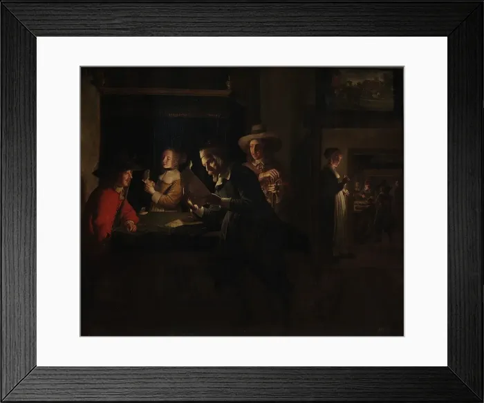 Framed Print : Evening Interior, 1651. Creator: Wolfgang Heimbach Framed Print : Evening Interior, 1651. Creator: Wolfgang Heimbach