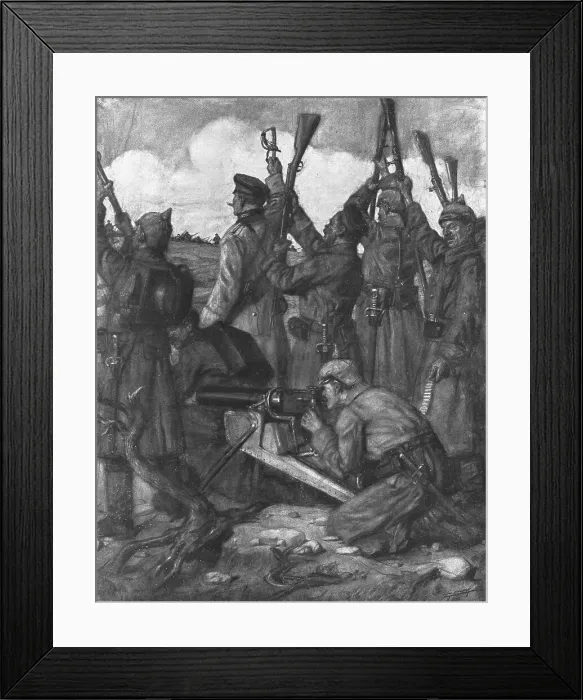 Framed Print : Une Lache Perfidie; Le Guet-Apens, 1914. Creator: Lucien Jonas Framed Print : Une Lache Perfidie; Le Guet-Apens, 1914. Creator: Lucien Jonas
