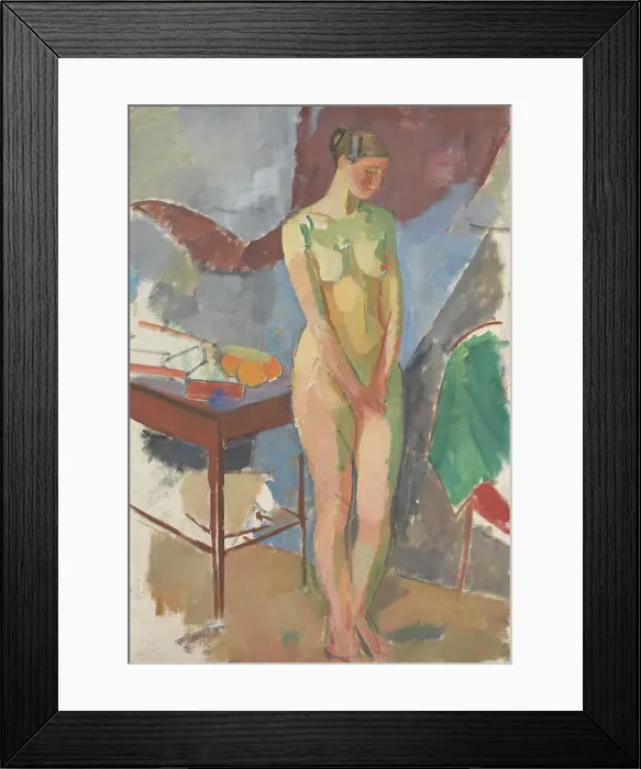 Framed Print : Standing Female Nude, 1918-1920. Creator: Karl Isakson Framed Print : Standing Female Nude, 1918-1920. Creator: Karl Isakson