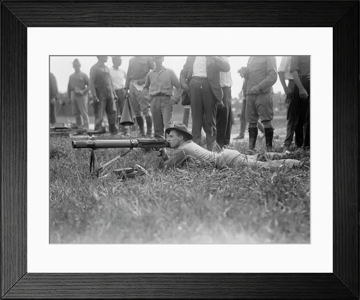 Framed Print : Marine Corps Rifle Range, Lewis Machine Gun Tests, 1917. Creator: Harris & Ewing. Marine Corps Rifle Range, Lewis Machine Gun Tests, 1917. Creator: Harris & Ewing Framed Print : Marine Corps Rifle Range, Lewis Machine Gun Tests, 1917. Creator: Harris & Ewing. Marine Corps Rifle Range, Lewis Machine Gun Tests, 1917. Creator: Harris & Ewing