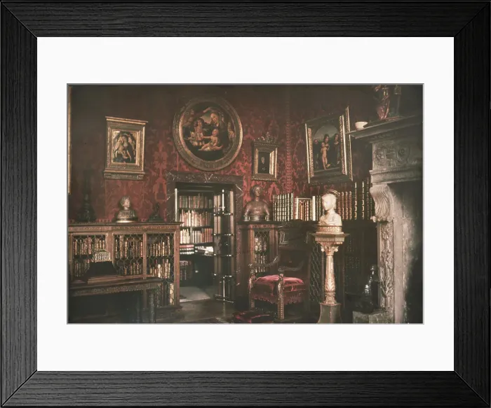 Framed Print : Interior of J.P. Morgan's library, ca. 1912. Creator: Arnold Genthe Framed Print : Interior of J.P. Morgan's library, ca. 1912. Creator: Arnold Genthe