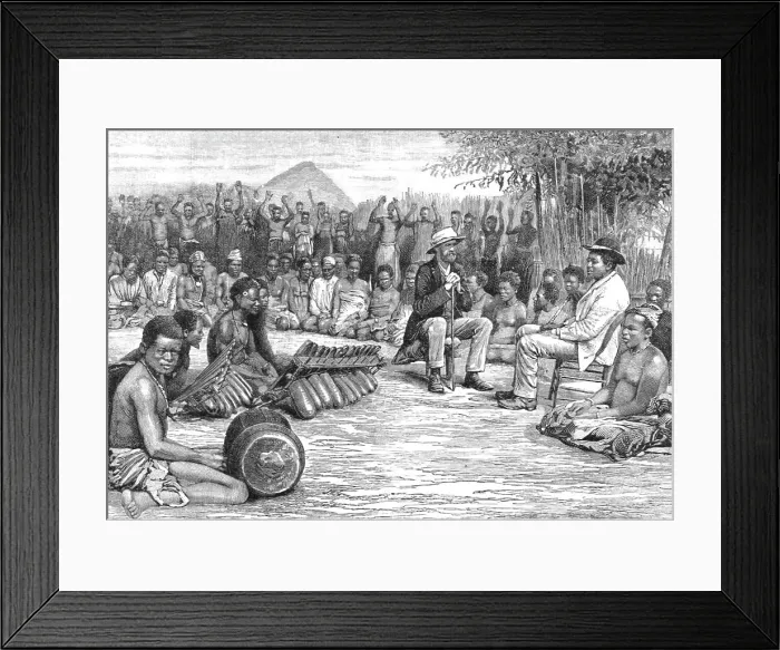 Framed Print : The Palaver between Lewanika and Mr. F.E. Lochner; acting on behalf of The British South... 1891. Creator: Unknown Framed Print : The Palaver between Lewanika and Mr. F.E. Lochner; acting on behalf of The British South... 1891. Creator: Unknown