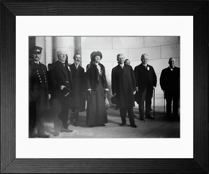 Framed Print : Vice President Thomas Riley Marshall - Arrival For Inauguration...1913. Creator: Harris & Ewing. Vice President Thomas Riley Marshall - Arrival For Inauguration...1913. Creator: Harris & Ewing Framed Print : Vice President Thomas Riley Marshall - Arrival For Inauguration...1913. Creator: Harris & Ewing. Vice President Thomas Riley Marshall - Arrival For Inauguration...1913. Creator: Harris & Ewing