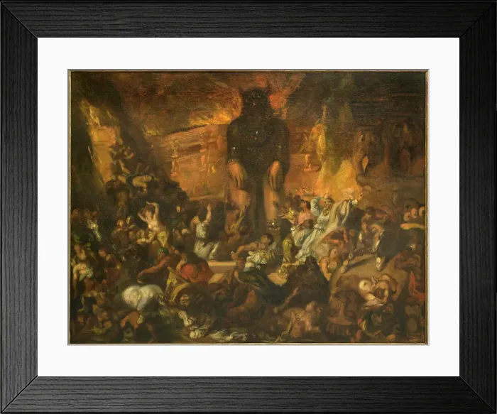 Framed Print : Le feu du ciel, 1832. Creator: Boulanger, Louis Candide (1806-1867) Framed Print : Le feu du ciel, 1832. Creator: Boulanger, Louis Candide (1806-1867)