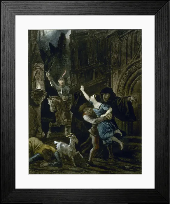 Framed Print : La Esmeralda, 1831. Creator: Boulanger, Louis Candide (1806-1867) Framed Print : La Esmeralda, 1831. Creator: Boulanger, Louis Candide (1806-1867)