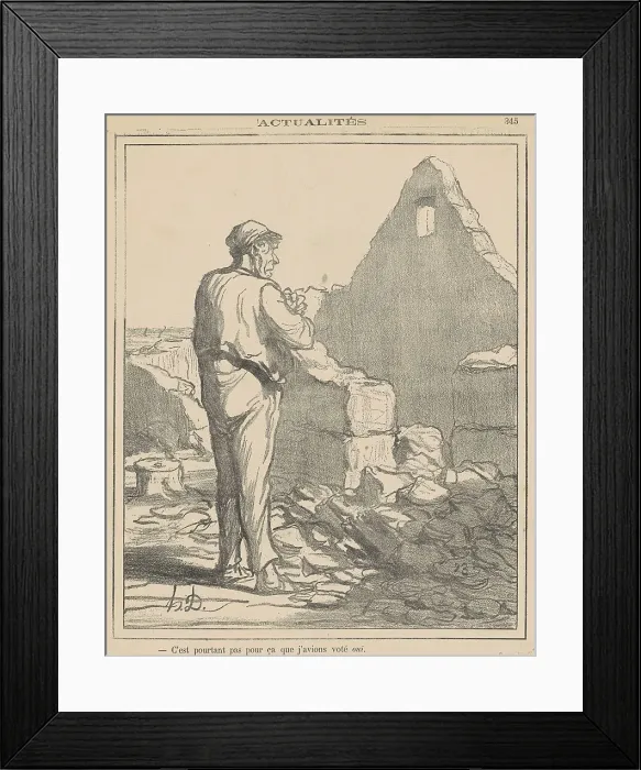 Framed Print : C'est pourtant pas pour ça que j'avions voté oui, 19th century. Creator: Honore Daumier Framed Print : C'est pourtant pas pour ça que j'avions voté oui, 19th century. Creator: Honore Daumier