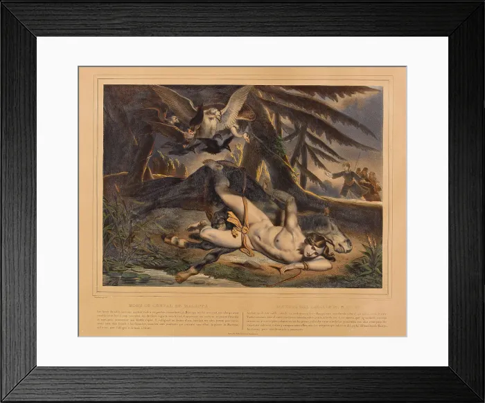 Framed Print : The Death of Mazeppa, 1839. Creator: Boulanger, Louis Candide (1806-1867) Framed Print : The Death of Mazeppa, 1839. Creator: Boulanger, Louis Candide (1806-1867)