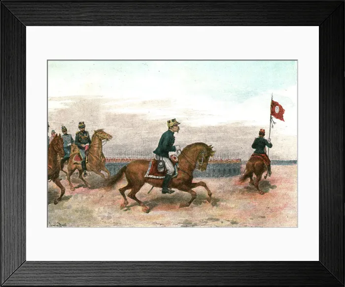Framed Print : The Manoeuvres of the Japanese Army before His Majesty the Mikado; The Mikado Reviewing... 1891. Creator: Unknown Framed Print : The Manoeuvres of the Japanese Army before His Majesty the Mikado; The Mikado Reviewing... 1891. Creator: Unknown