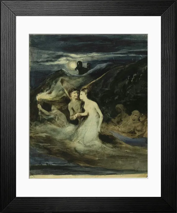 Framed Print : Les Fantômes, 1829. Creator: Boulanger, Louis Candide (1806-1867) Framed Print : Les Fantômes, 1829. Creator: Boulanger, Louis Candide (1806-1867)
