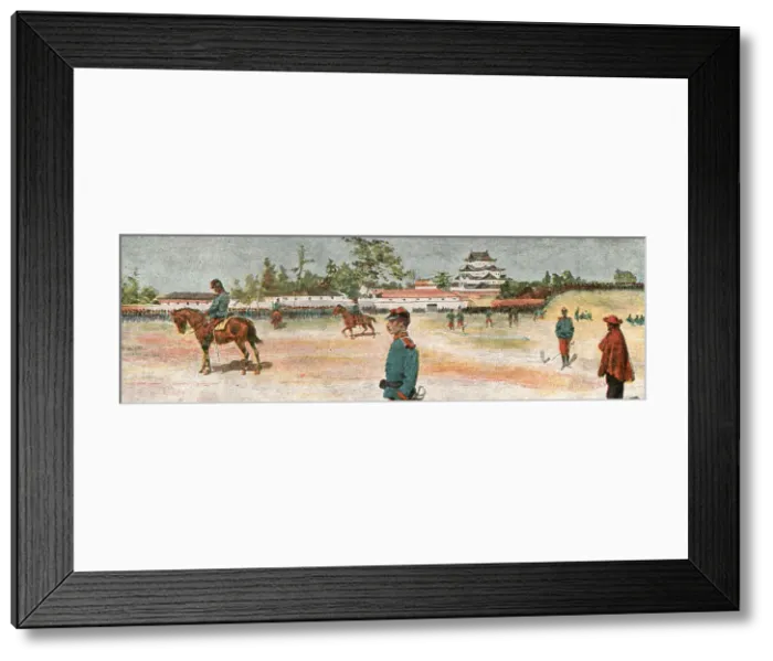 Framed Print : The Manoeuvres of the Japanese Army before His Majesty the Mikado; Review on the Drill... 1891. Creator: Unknown Framed Print : The Manoeuvres of the Japanese Army before His Majesty the Mikado; Review on the Drill... 1891. Creator: Unknown