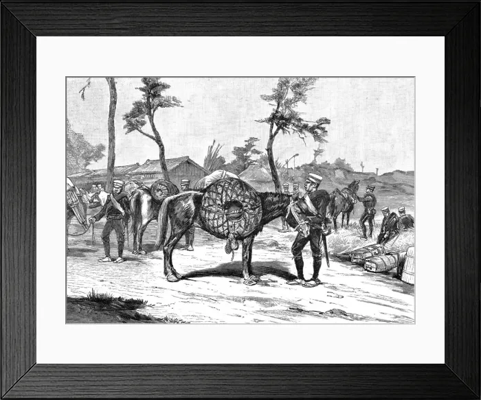 Framed Print : The Manoeuvres of the Japanese Army before His Majesty the Mikado; The Commissariat Depart... 1891 Creator: Unknown Framed Print : The Manoeuvres of the Japanese Army before His Majesty the Mikado; The Commissariat Depart... 1891 Creator: Unknown