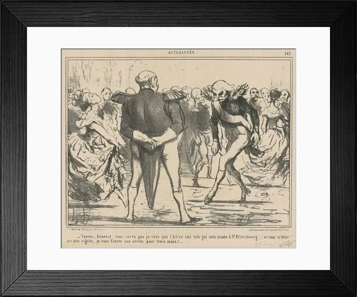Framed Print : Voyons, genéral... 19th century. Creator: Honore Daumier Framed Print : Voyons, genéral... 19th century. Creator: Honore Daumier