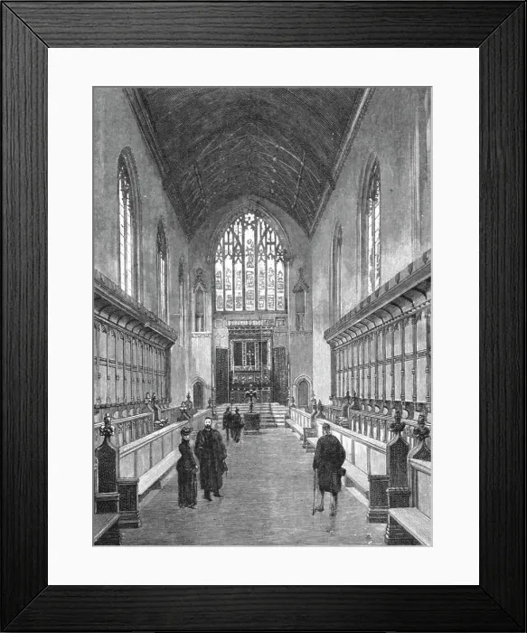 Framed Print : The New Chapel, Queens College, Cambridge, 1891. Creator: Unknown Framed Print : The New Chapel, Queens College, Cambridge, 1891. Creator: Unknown