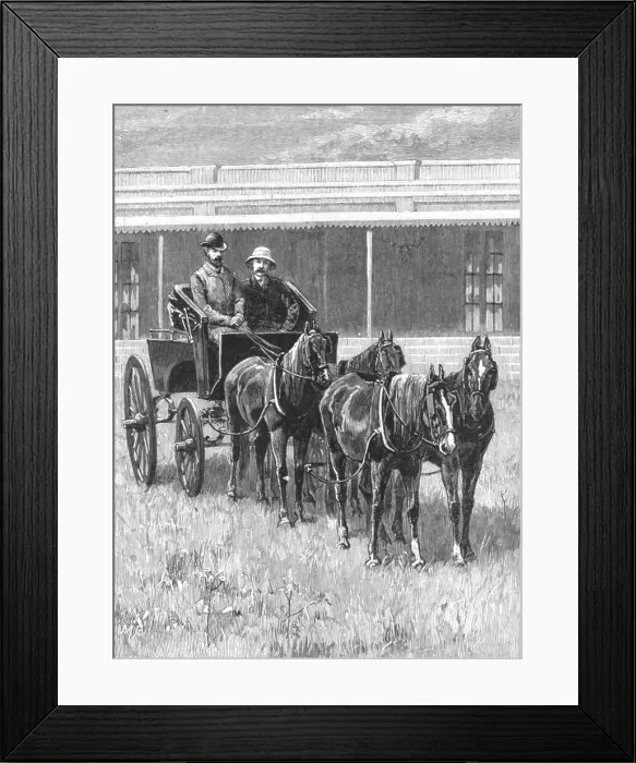 Framed Print : Sketches of Life on an Estancia in the Argentine Republic; Starting for a Drive over the... 1891. Creator: Unknown Framed Print : Sketches of Life on an Estancia in the Argentine Republic; Starting for a Drive over the... 1891. Creator: Unknown