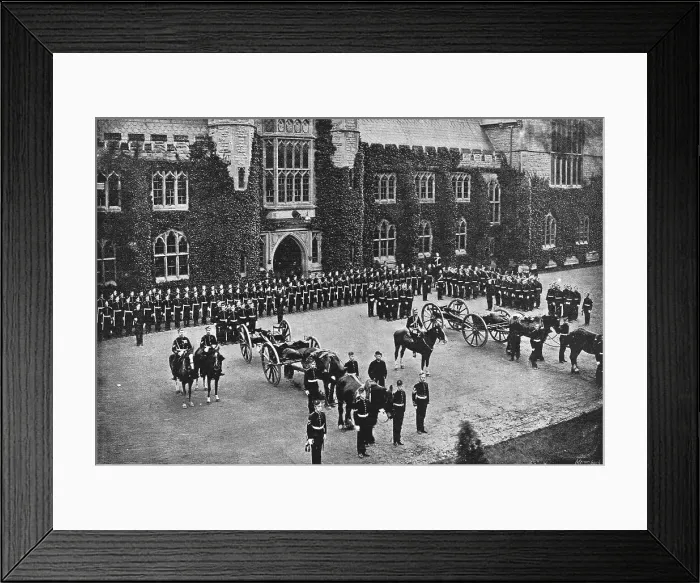 Framed Print : Young England -- Parade of the Cadets at Malvern College, 1891. Creator: George Meisenbach Framed Print : Young England -- Parade of the Cadets at Malvern College, 1891. Creator: George Meisenbach