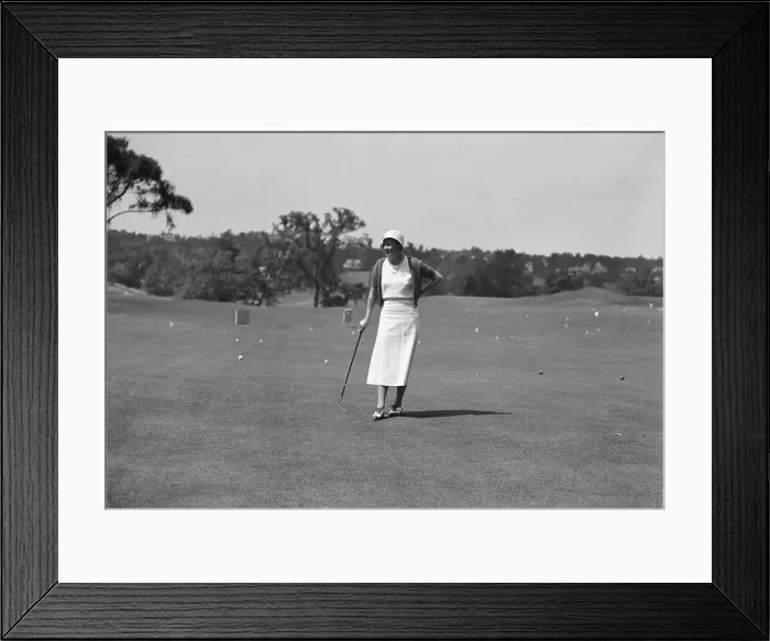 Framed Print : Cassidy, Ellen, Mrs. on golfcourse, 1932 July. Creator: Arnold Genthe Framed Print : Cassidy, Ellen, Mrs. on golfcourse, 1932 July. Creator: Arnold Genthe