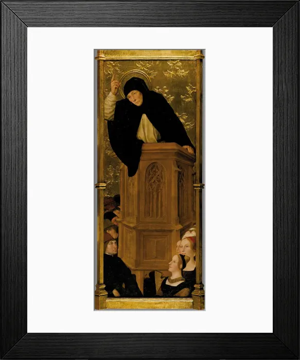 Framed Print : Sermon of Saint Vincent Ferrer, ca. 1470-1480. Creator: Lonhy, Antoine de (active 1446-1490) Framed Print : Sermon of Saint Vincent Ferrer, ca. 1470-1480. Creator: Lonhy, Antoine de (active 1446-1490)