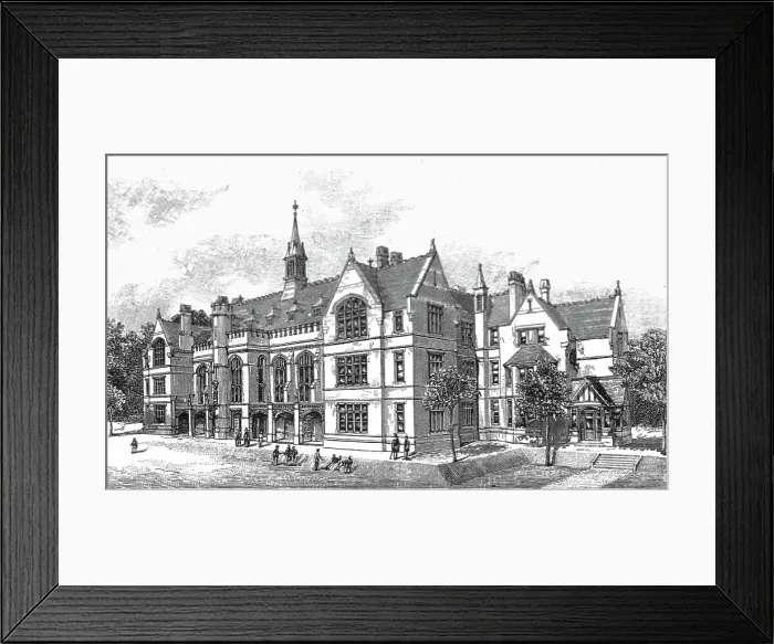 Framed Print : The New Grammer School Buildings at Bedford, 1891. Creator: Unknown Framed Print : The New Grammer School Buildings at Bedford, 1891. Creator: Unknown