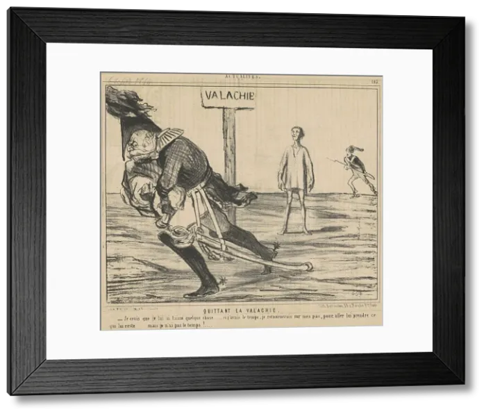 Framed Print : Quittant le Valachie, 19th century. Creator: Honore Daumier Framed Print : Quittant le Valachie, 19th century. Creator: Honore Daumier