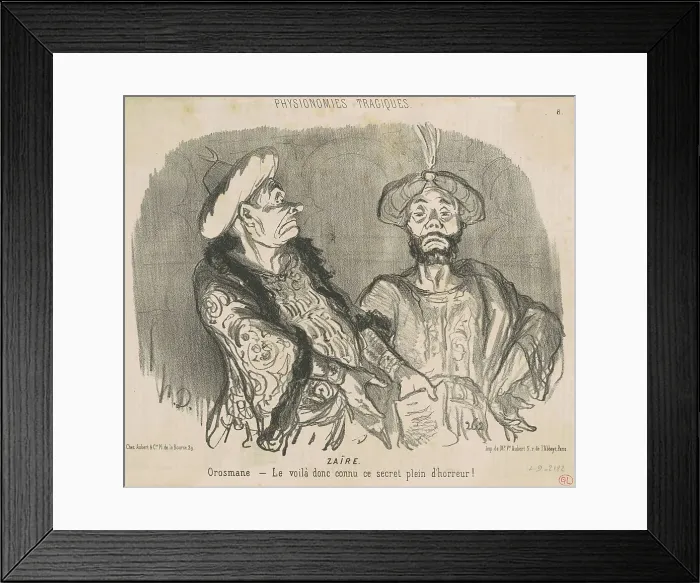 Framed Print : Zaïre, 19th century. Creator: Honore Daumier Framed Print : Zaïre, 19th century. Creator: Honore Daumier