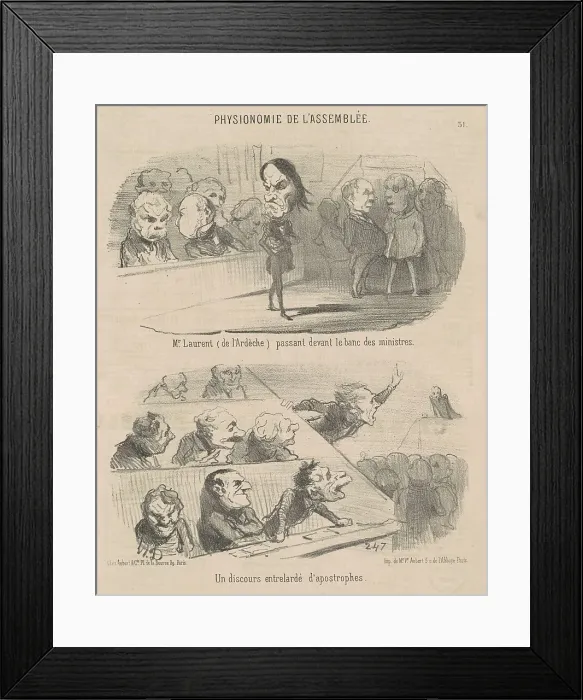 Framed Print : M. Laurent (de l'ardèche) Passant... 19th century. Creators: Honore Daumier, Paul-Mathieu Laurent Framed Print : M. Laurent (de l'ardèche) Passant... 19th century. Creators: Honore Daumier, Paul-Mathieu Laurent