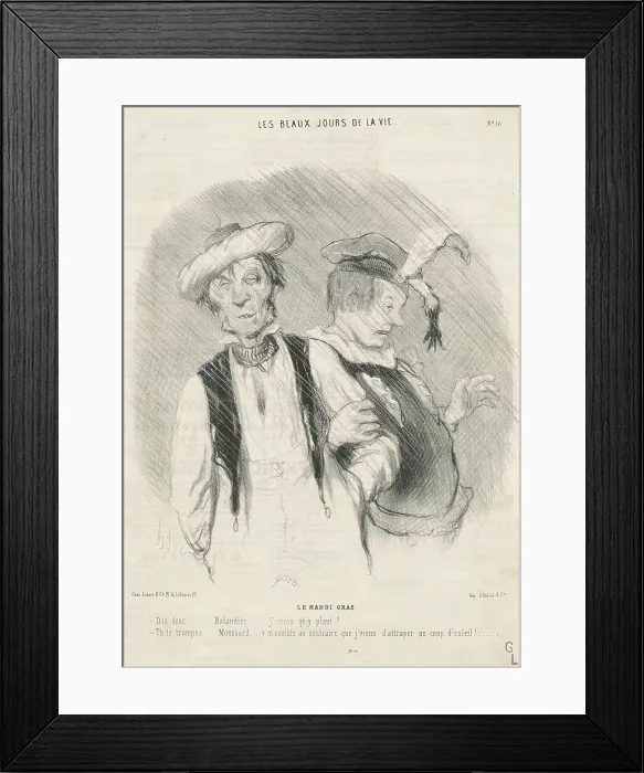 Framed Print : Le Mardi Gras, 19th century. Creator: Honore Daumier Framed Print : Le Mardi Gras, 19th century. Creator: Honore Daumier