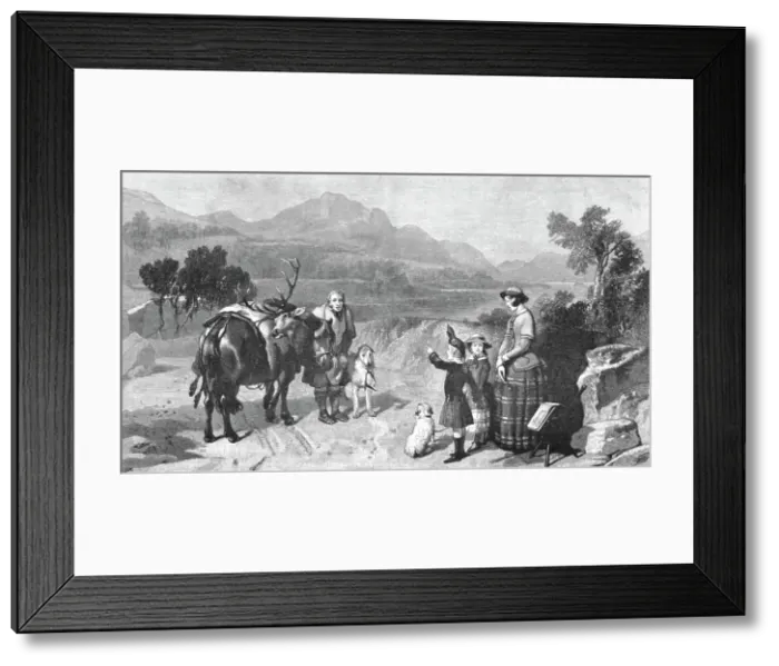 Framed Print : Her Majesty The Queen, The Princess Royal, and The Prince of Wales at Loch Laggan... 1891 Creator: Unknown Framed Print : Her Majesty The Queen, The Princess Royal, and The Prince of Wales at Loch Laggan... 1891 Creator: Unknown