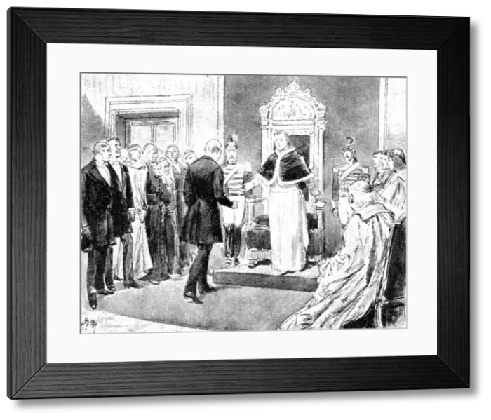 Framed Print : H.R.H. The Prince of Wales; A Visit to Pope Pius IX. At Rome, 1891. Creator: Unknown Framed Print : H.R.H. The Prince of Wales; A Visit to Pope Pius IX. At Rome, 1891. Creator: Unknown