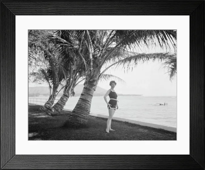 Framed Print : London, Jack, Mrs. by the beach, ca. 1918. Creator: Arnold Genthe Framed Print : London, Jack, Mrs. by the beach, ca. 1918. Creator: Arnold Genthe
